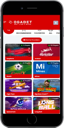 Ogabet Nigeria mobile app interface preview